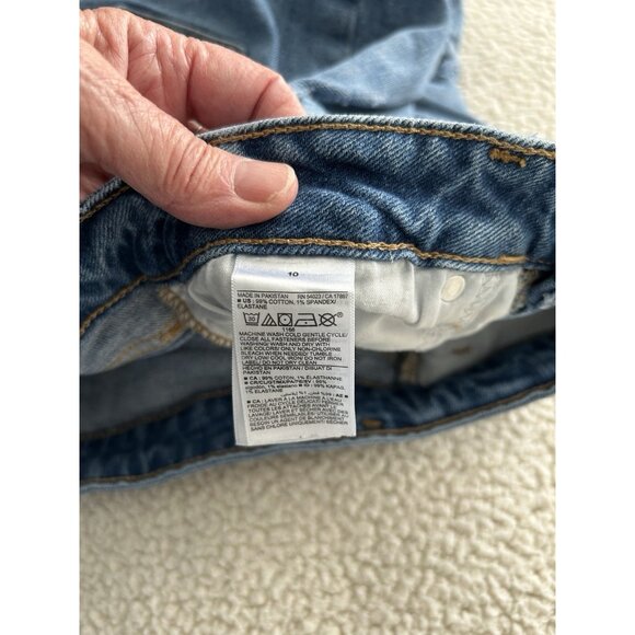 Old Navy Womens High Rise Curvy O.G. Straight Denim Cotton Blend Blue Jeans 10 - Picture 6 of 10